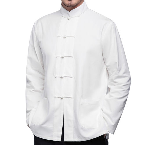 清仓老粗布长袖棉麻打底男士服