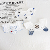 饰口水兜0 潮流纯棉婴儿围嘴透气宝宝口水巾周岁装 2岁 新款 ins韩版