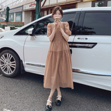 已出货2023夏季新款浅焦糖色连衣裙225-6651-P105（控158），女装连衣裙，浙宝225