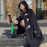 2022冬季新款经典牛角扣版型好看毛呢外套225-7050-P185（控268），女装毛呢外套，浙宝225
