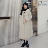 2022冬季新款领带单排扣双面呢大衣225-7036-P285-控398，女装毛呢外套，浙宝225