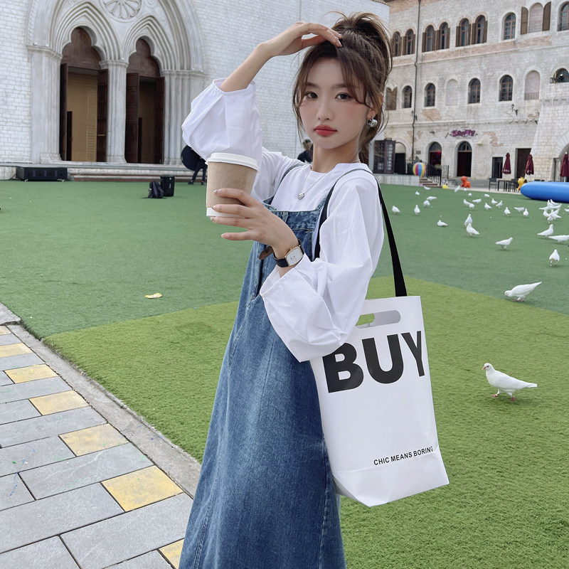 已出货2023两件套套装白上衣+牛仔吊带裙225-7008-P125控178,女装背心吊带,浙宝225
