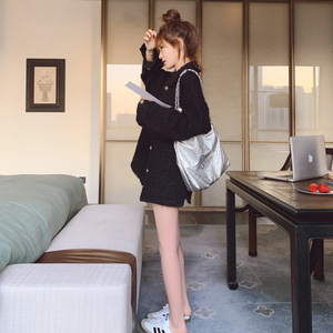 2025秋季小香风外套黑色宽松短外套女225-5007-P145（控198）图片