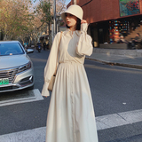 2022秋季新款白色长款连衣裙225-1698-P115（控168），女装连衣裙，浙宝225