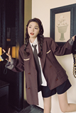 2023秋季新款不对称设计时尚西装外套女西服225-23003-P125控178，女装西装，浙宝225