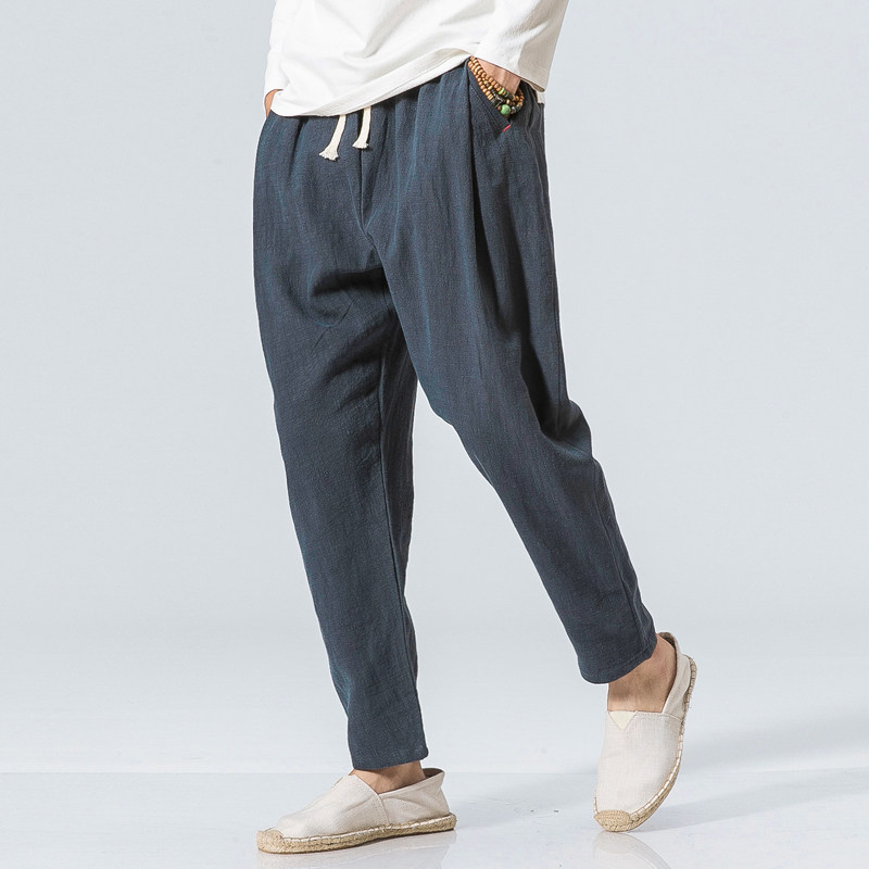 秋冬新款男士中国风棉麻宽松大码青年复古哈伦裤休闲裤运动裤潮在类目 男装, 休闲裤中 - 来自Buy2taobao.com提供专业的淘宝代购服务