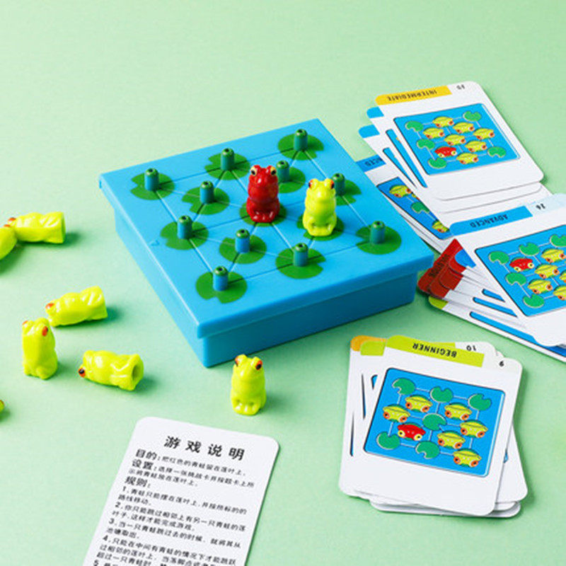 小乖蛋青蛙历险记跳跳棋逻辑儿童桌游益智智力闯关游戏玩具
