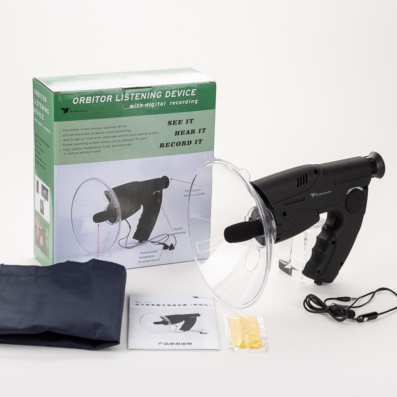 新款升级观鸟仪户外远程声音收集 可插TF卡听鸟器录音长达3小时