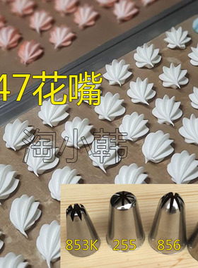 韩国 255 847 853 856 8齿 八齿星星花瓣蛋白糖霜珍妮曲奇裱花嘴