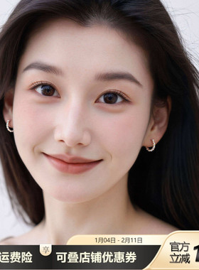 简约优雅复古小雏菊耳圈小众设计气质轻奢耳环精致通勤长款耳饰