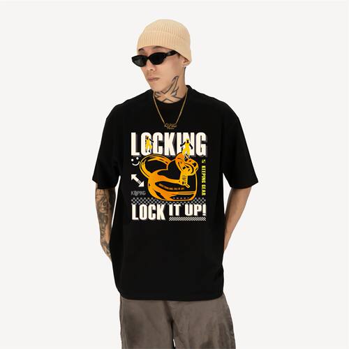 KeepingGear|新款Lock It Up潮牌locking嘻哈短袖长袖黑白街舞