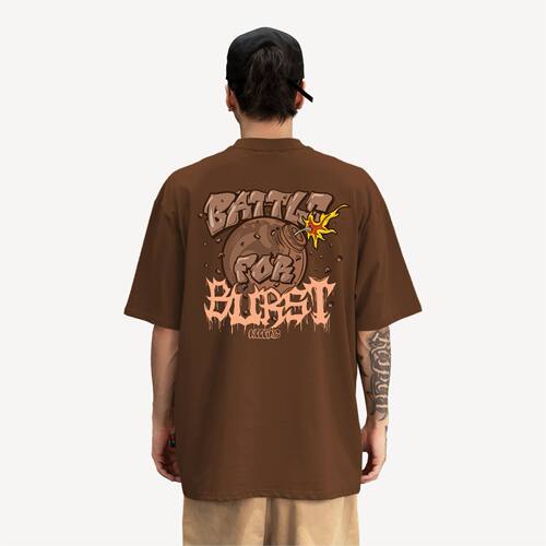 KeepingGear新款炸系列之Burst炸裂潮牌嘻哈短袖黑白街舞小领口