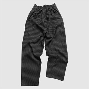 KeepingGear细条纹西裤popping黑色长裤男街舞Locking舞者裤子