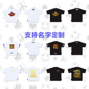 NikkipopxKeepingGear联名款男女同款宽松短袖黑白小领口不变形