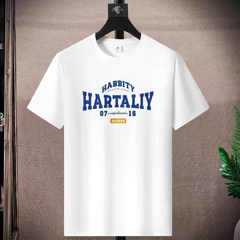 包邮夏季男装短袖T恤加大码学生宽松圆领t恤汗衫男士运动休闲上衣