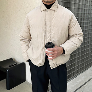 鹿三先生轻薄冬季短款翻领羽绒服外套男士休闲商务百搭厚款夹克男