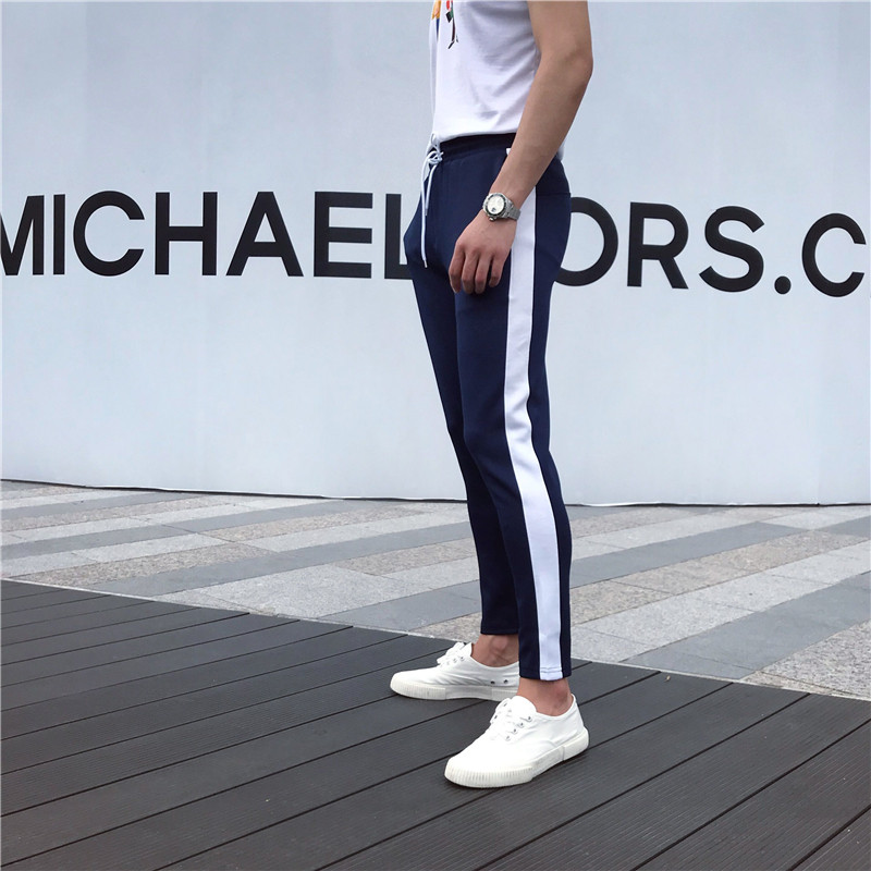 鹿三先生新款男士修身抗皱小脚裤男日常休闲运动裤子情侣装潮男在类目 男装, 休闲裤中 - 来自Buy2taobao.com提供专业的淘宝代购服务