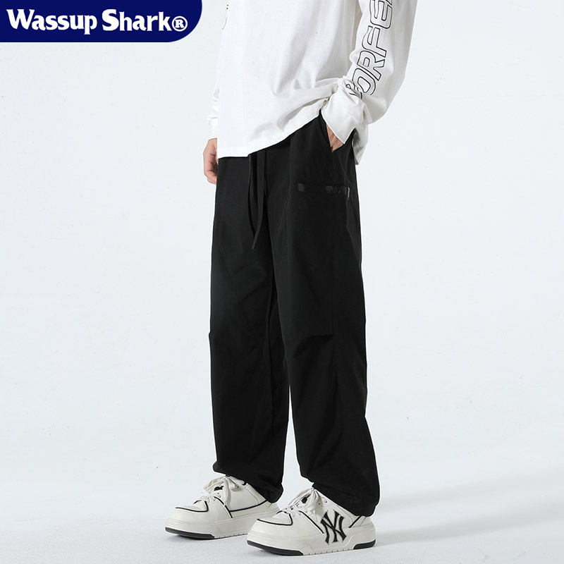 潮牌美式工装伞兵休闲直筒长裤男