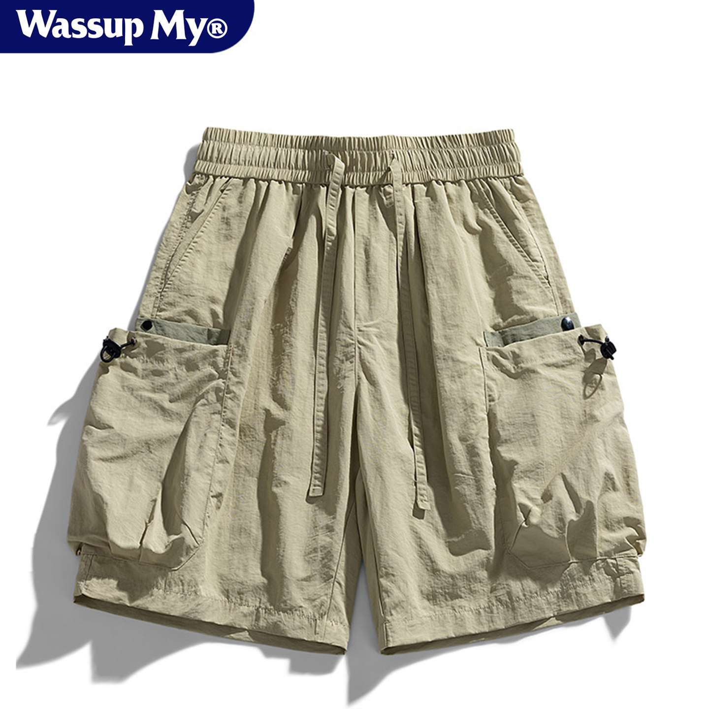 Wassup My机能风工装短裤男夏季冰丝速干薄款运动休闲五分裤潮流
