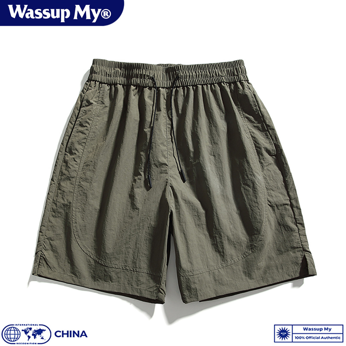 Wassup My山系冰丝速干短裤男夏季户外薄款休闲运动沙滩五分裤潮