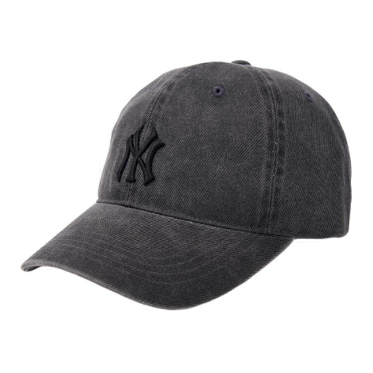 韩国正品MLB棒球帽子防晒帽NY字母韩版遮阳帽灰色做旧鸭舌帽夏季