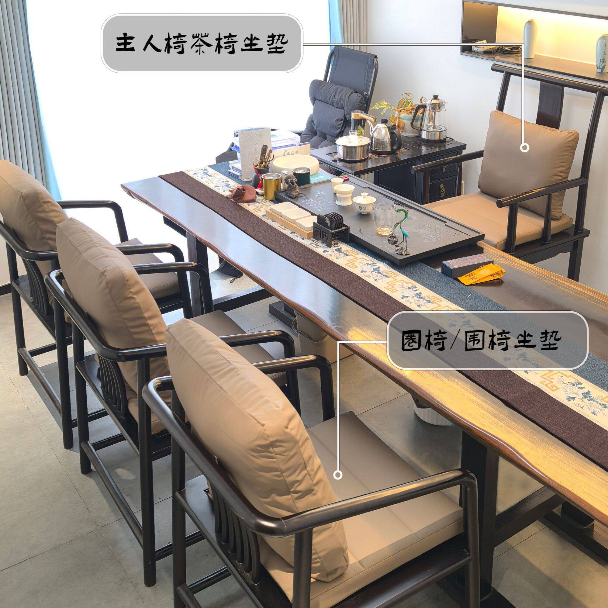 定制中式坐垫红木椅垫罗汉床坐垫老式椅子垫实木沙发坐垫靠垫一体