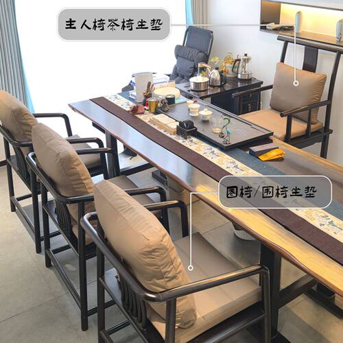 定制中式坐垫红木椅垫罗汉床坐垫老式椅子垫实木沙发坐垫靠垫一体