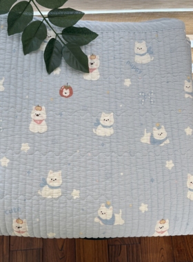 韩式四季双面全棉床盖纯棉绗缝夹棉防滑四季床单