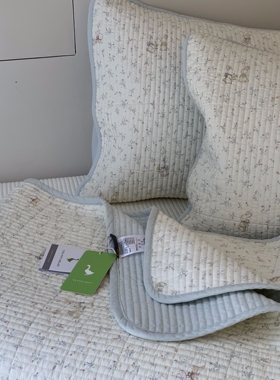 韩国大鹅双面全棉床盖三件套四季加厚绗缝夹棉榻榻米垫不起皱床单