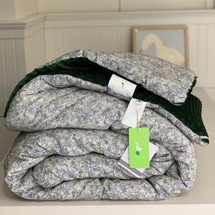 韩国大鹅全棉双层纱可机洗豆豆被纯棉纱布春秋被四季被暖气房用