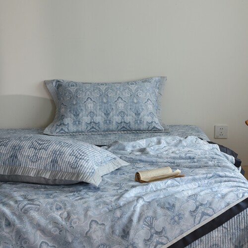 韩国大鹅莱赛尔天丝床盖三件套