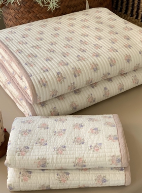 韩国大鹅莫代尔双面天丝床盖三件套春夏凉款绗缝夹棉床单榻榻米盖