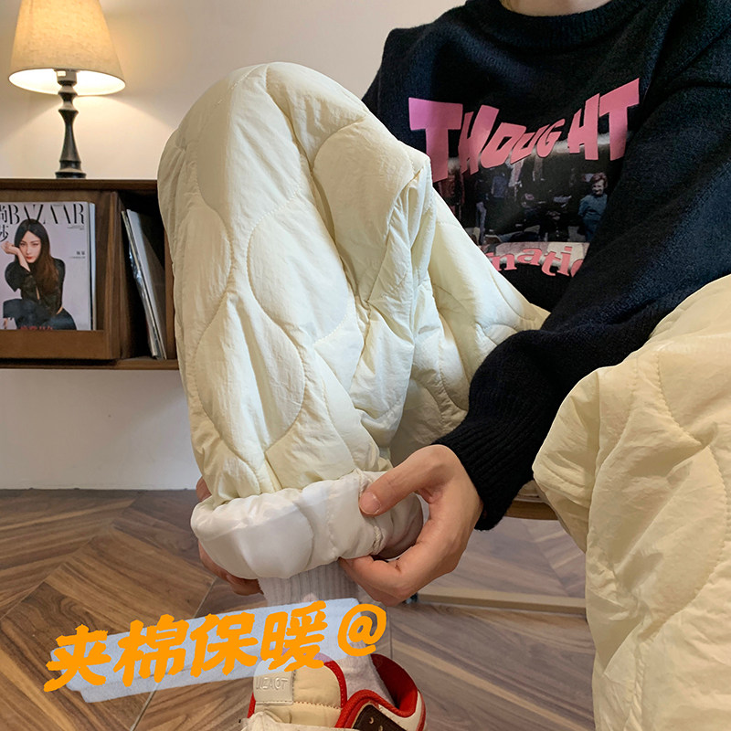 冬装加厚束脚防风情侣雪地裤保暖1003K333P65,男装休闲裤,星座1003