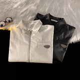 2024秋冬潮流基础款纯色百搭宽松翻领皮衣外套1003JK16P95，男装夹克，星座1003