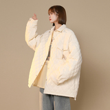 2024秋冬新款简约轻便保暖夹棉翻领中性棉袄外套1003W201P95，男装棉衣，星座1003
