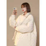 2024秋冬新款简约轻便保暖夹棉翻领中性棉袄外套1003W201P95，男装棉衣，星座1003