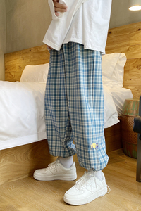 春夏新款 潮流格纹男女中性休闲裤  1003 K117 P50图片