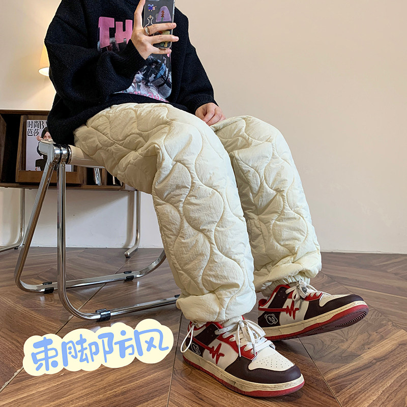 冬季情侣加厚夹棉保暖雪地棉裤1003K333P65,男装休闲裤,星座1003