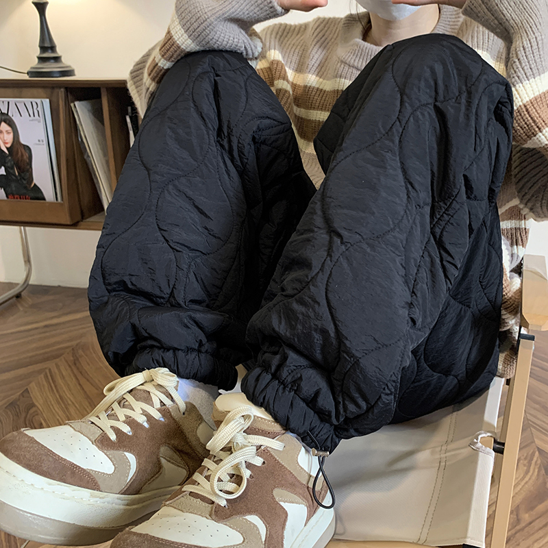 冬季加厚保暖夹棉防风情侣雪地裤1003K333P65，男装休闲裤，星座1003