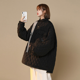 2024秋冬新款简约轻便保暖夹棉翻领中性棉袄外套1003W201P95，男装棉衣，星座1003