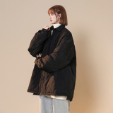 2024冬季新款潮流加厚情侣宽松翻领棉袄1003W608P105，男装棉衣，星座1003