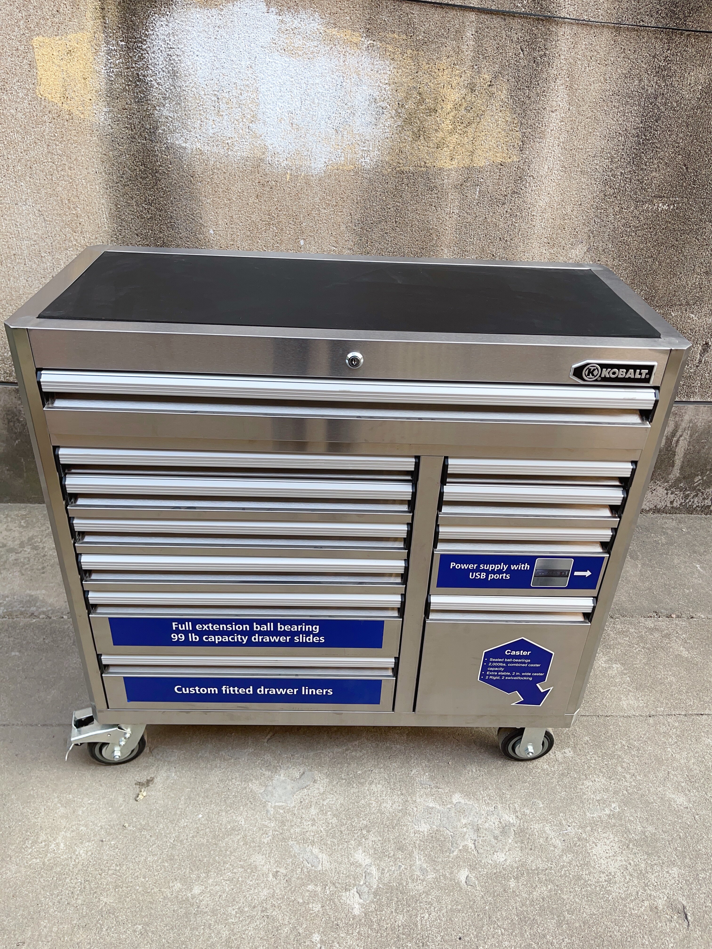 美国考博特11层不锈钢工具车汽修美收纳车整体430重型不锈钢结构