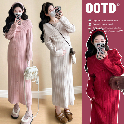 宽松保暖打底内搭针织毛衣裙