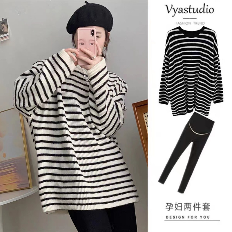 출산 가을 정장 유행 가을 스웨터 탑 봄 가을 니트 스웨터 가을 겨울 2022 새 드레스