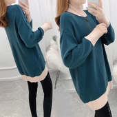 时尚 秋冬款 针织衫 秋装 外套 上衣冬装 套装 外出大码 孕妇装 毛衣中长款