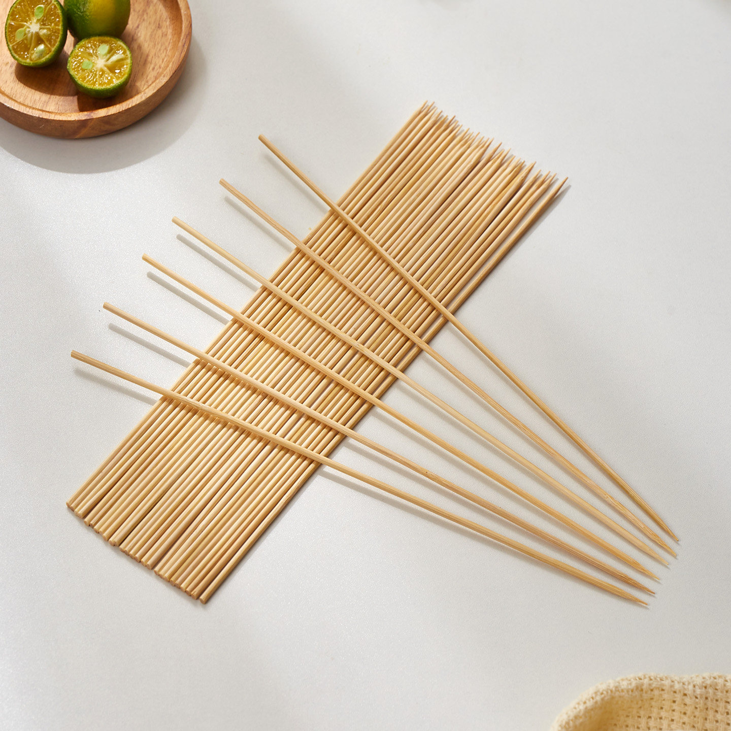 烧烤竹签25cm*2.5mm批发麻辣烫冷锅串素菜串炸串一次性竹签子工具