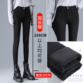 女外穿小脚魔术裤 春秋紧身高腰打底裤 子女高个子小黑裤 加绒加长裤