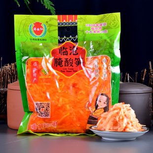 云南傣味傣族红酸笋丝500g泡酸笋临沧特产傣家腌制酸笋子臭竹笋