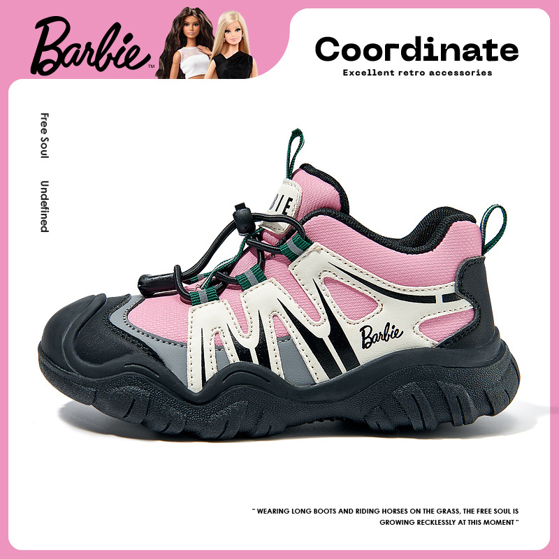 芭比童鞋女童运动鞋2025新款秋冬
