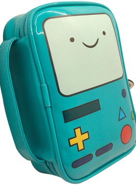 正品AdventureTime探险活宝化妆包卡通BMO机器人文具袋收纳包PU绿